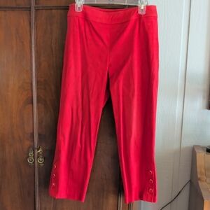 Tribal Vibrant Red Cropped Pants